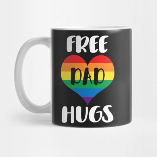 Free Dad Hugs - White Text Mug